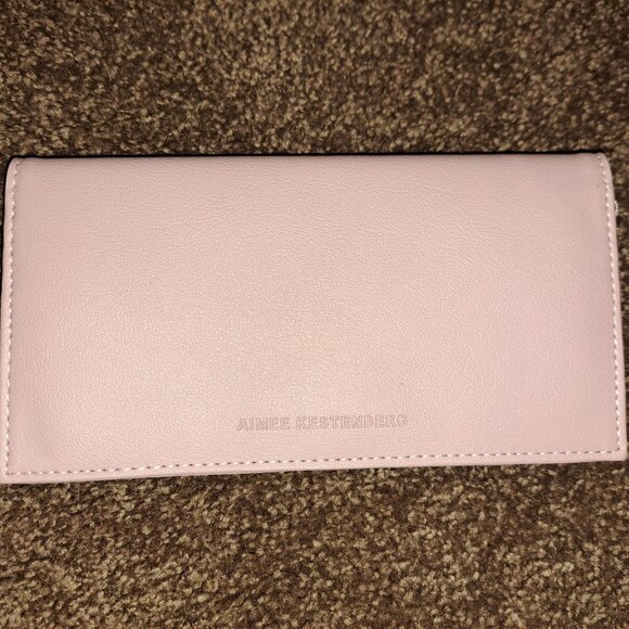 Aimee Kestenberg Handbags - AIMEE KESTENBERG Pink Vegan Leather Bifold Credit Card Wallet ,Gold Hardware